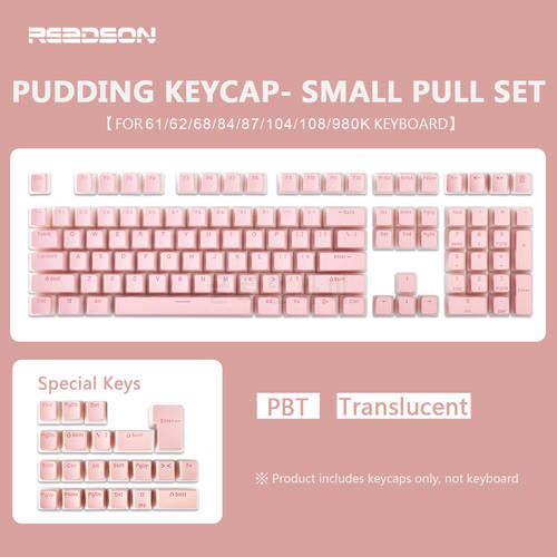 129 Keys Mechanical Keyboard PBT Pudding Keycaps Two-color Injection Molding OEM Character Translucent Keycap for All Keyboards