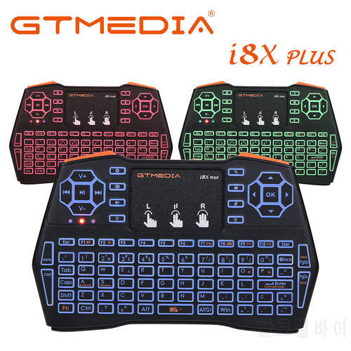 GTMEDIA I8x Plus Wireless 2.4G Keyboard English Spanish Portuguese Air Mouse Touchpad Handheld For Android TV BOX Mini PC