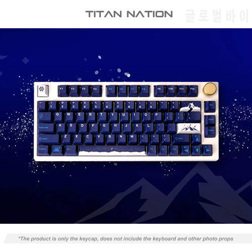 Titan Kingdom Snowy 134 Key PBT Cherry High Full Dye Sublimation Mechanical Keyboard Keycaps Fits 61/68/75/87/98/104/108 Keys