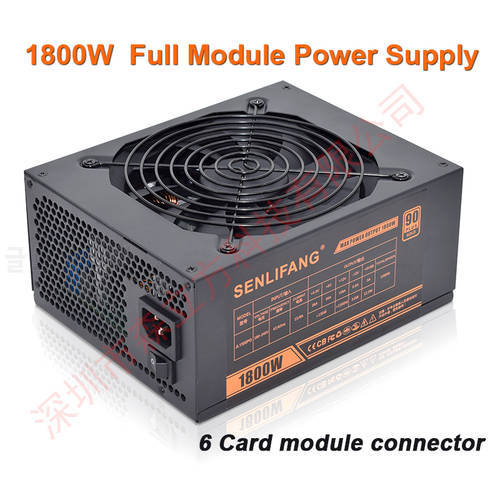 1800W Mining Full Module 180V-240V Power Supply 6 GPU Ethereum ETC RVN ATX PC psu For BTC Miner Machine