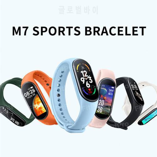 M7 Sports SmartWatch Heart Rate Blood Pressure Oxygen Monitoring Waterproof Smart Bracelet Men&39s Women&39s Multi-function Watches