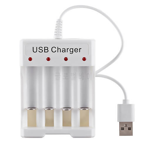 4 Slots USB DC Battery Charger Light Weight Safety Wear Resistance for Nickel Hydrogen AA AAA Rechargeable Battery