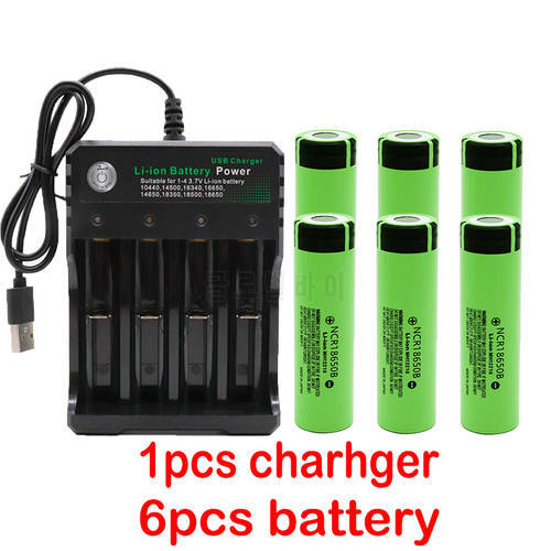 100% New Original NCR18650B 3.7V 3400 mah 18650 Lithium Rechargeable Battery For Flashlight batteries and USB charger