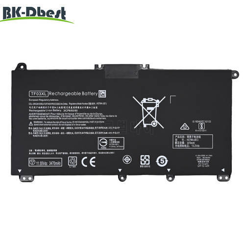 BK-Dbest New TF03XL Laptop Battery Compatible for HP Pavilion 15-CD HSTNN-LB7X 920070-855 920046-421 Series11.55V 41.9Wh