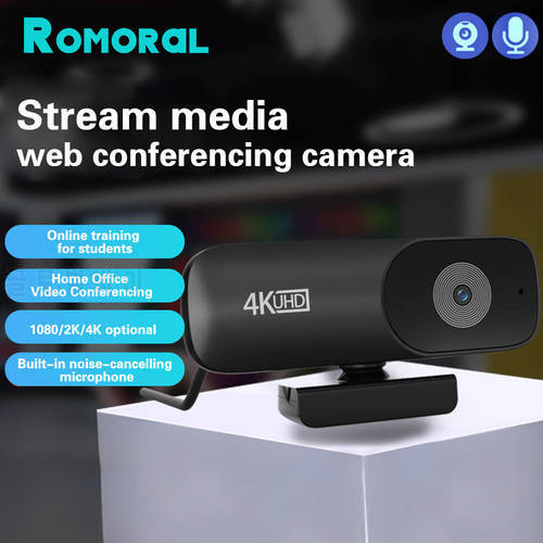 4K Webcam 2K Full HD 1080P Web Camera Autofocus With Microphone USB Web Cam For PC Computer Mac Laptop Desktop Webcamera