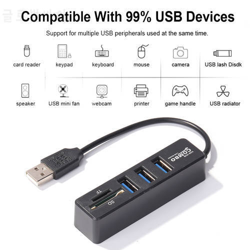USB 2.0 Multi HUB Adapter 5/8 Ports Multiple USB Splitter USB Power Hub Card Reader for Laptop PC Computer Professional Accesso
