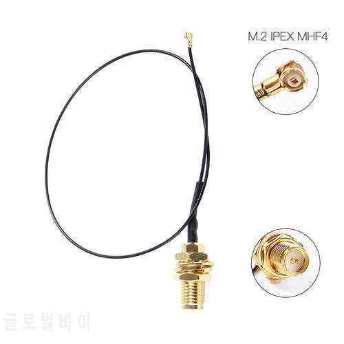 2PCS U.FL IPEX MHF4 to RP-SMA RF Pigtail Cable Antenna For Intel AX210 AX200NGW 9260NGW 8265NGW NGFF M.2 WiFi Card (Inner Pin)
