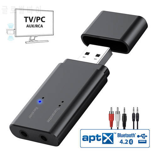 2 In 1 Tx11s Bluetooth-compatible Adapter 4.2 Transmitter Receiver Wireless Audio Adapter USB 3.5mm Port For Tv Home SoundSystem