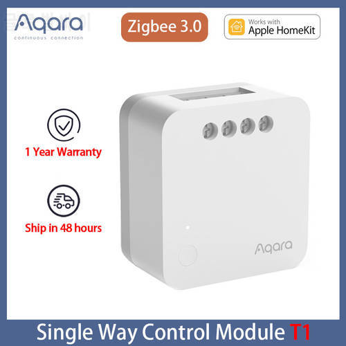 Aqara Single Way Control Module T1 Zigbee 3.0 Wireless Relay Controller 1 Channel With/No Neutral Remote Work with Apple Homekit