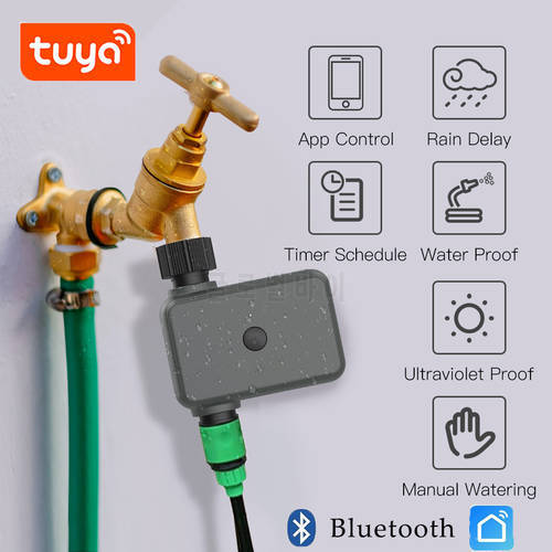 Tuya Smart Bluetooth Sprinkler Timer Rain Delay Programmable Auto Irrigation Controller App Control Garden Lawn Sprinkler Timer