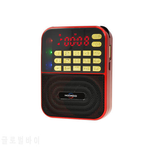EONKO Private H-500AMBT Portable Radio with Bluetooth AM FM TF USB AUX Clock Disco Light 2000mah Battery include a 8GB Micro SD