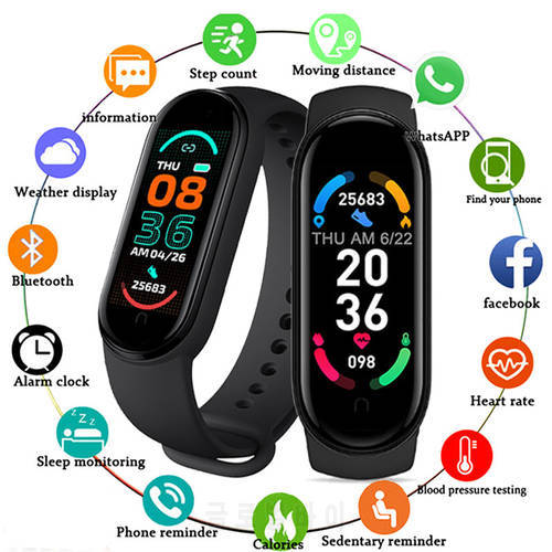 ZK30 M6 Smart Watch Fitness Bracelet Women Tracker Heart Rate Monitor Waterproof Men Sport SmartWatch For Xiaomi IPhone Android