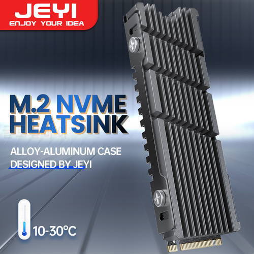 JEYI Cooler II 2280 SSD Heatsink M.2 NVME Radiator Magnesium Aluminum Alloy PC Efficient Radiator with Thermal Silicone pad
