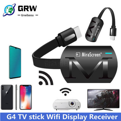 GRWIBEOU G4 Wireless WiFi Display Dongle Receiver 1080P HD TV Stick Miracast Airplay DLNA Mirroring for phone Tablet PC to HDTV
