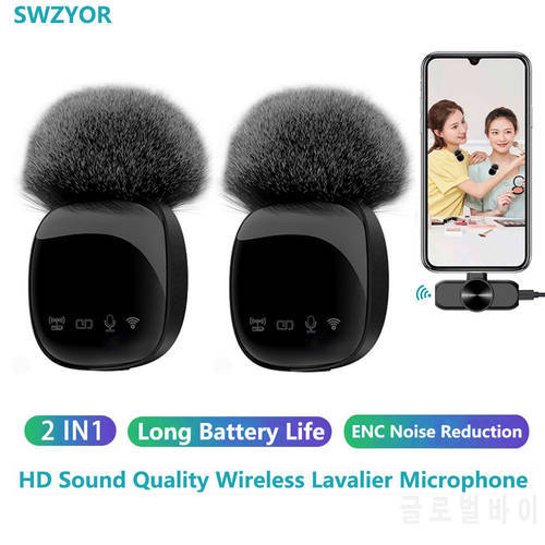 New R8 Wireless Lavalier Microphone Portable Audio Video Recording Mini Mic for iPhone Android Live Broadcast Gaming Phone Mic
