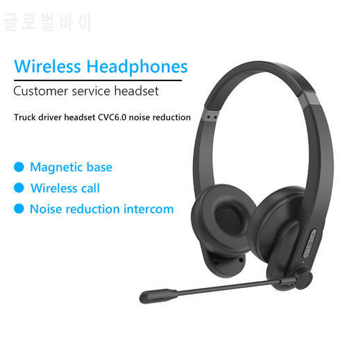 Bluetooth 5.0 HIFI Wireless Telephone Headset For Call Center Office Noise Cancelling with Mic Headphone for Truck Driver Office