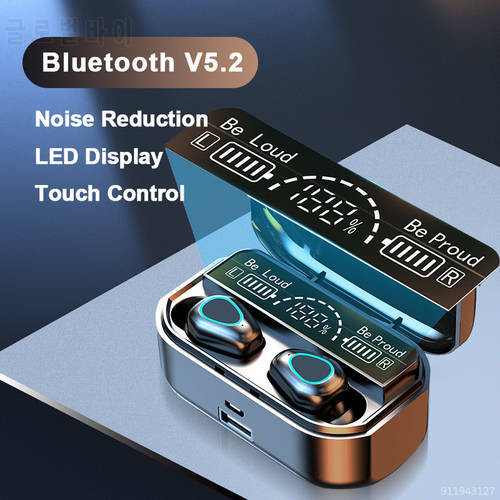 New TWS Bluetooth Headphones 3500mAh Charging Box 9D HIFI Stereo headset Waterproof Earbuds Wireless Earphones With Microphone