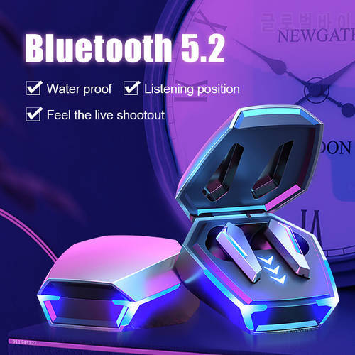 2022 TWS Gaming Earphones Bluetooth 5.1 Low Latency Professional Gamer Bluetooth Headphone With Mic 9D Stereo HiFi Headset