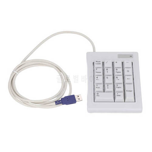 Mechanical Numpad 18 Keys Linear Action Switch USB Port Splashproof Nonslip Pads USB Numpad for Office Bank Counter
