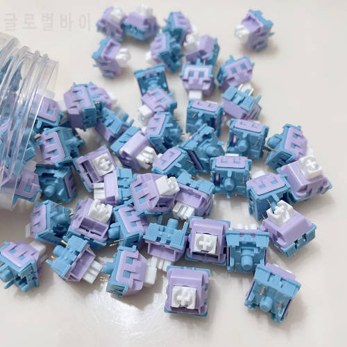 New Upgraded Version KTT Blue Purple 5Pin Rgb Linear Switch with Dustproof for Mechanical Keyboard Factory Lubricated