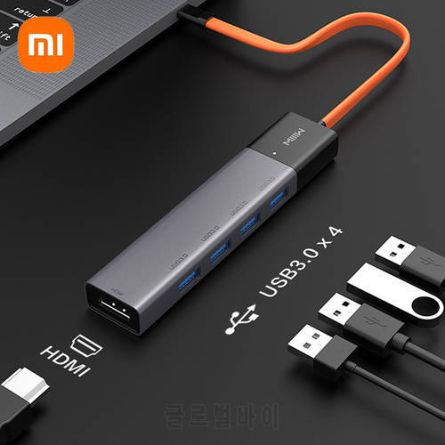 MIIIW Multifunction 5in1Type-C Laptop Adapter Usb Hub Splitter 3.0 High Speed Expansion Dock Portable Xiaomi Hub Usb for Office