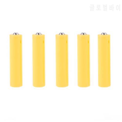 5Pcs LR06 AA LR03 AAA Size Dummy Fake Battery Setup Shell Placeholder Cylinder Conductor Dummy Cells for Lithium iron