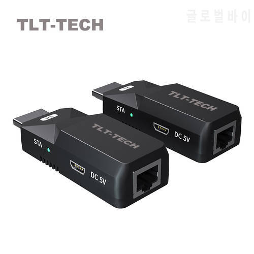 60M HDMI-compatible Extender Cat5e Cat 6 Ethernet UTP HD to Lan Converter 1080p 60Hz EDID Transmitter Receiver POC TX RX