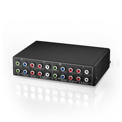3-Way RGB Component AV Switch Video Audio Selector 3 in 1 Output Ypbpr Component RGB Switcher Box for TV 360 Wii DVD