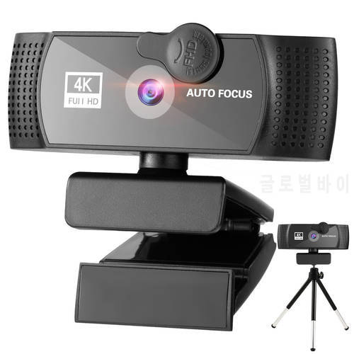 USB Webcam 4K auto focus for computer PC laptops camara web HD webcam 800Mega 4096x2160 With Microphone
