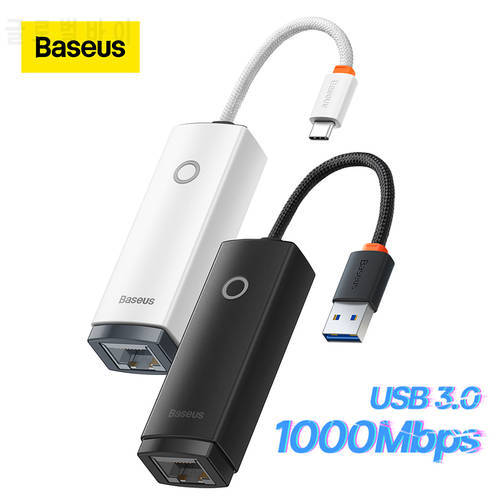 Baseus Ethernet Adapter USB 3.0/Type C to RJ45 LAN Port 1000/100Mbps USB RJ45 Network Card for Laptop PC Mi Box