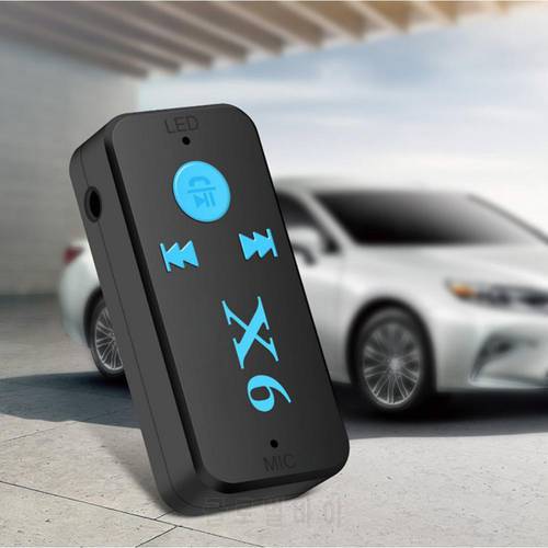 Wireless Bluetooth-compatible Receiver X6 Plus Transmitter Adapter 3.5mm Jack For Car Music Audio Aux Headphone Reciever