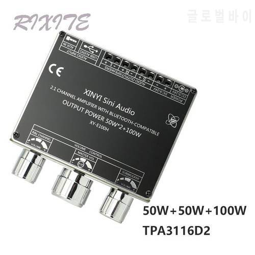 50Wx2+100W TPA3116D2 Bluetooth Subwoofer Power Audio Amplifier Board 2.1 Channel High And Low Bass Adjustment Home Theater AUX