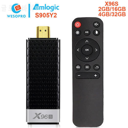 X96S TV Stick Android 9.0 Smart TV Box 2GB RAM 16GB ROM Amlogic S905Y2 2.4GHz Wifi BT4.2 1080P H.265 4K 60pfs Media Player