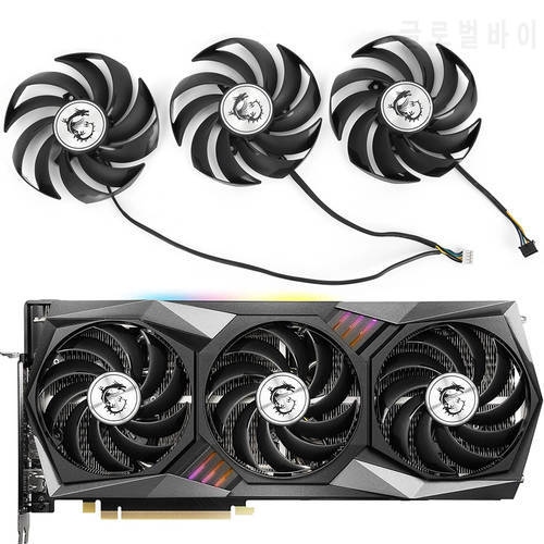 90MM PLD09210B12HH Cooling Graphics Fan For MSI GeForce RTX 3060 3070 3080 3090 3060Ti 3070TI GAMING X TRIO Graphics Cards