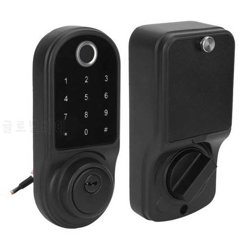 Smart Deadbolt Lock Low Battery Remind Keyless Entry Door Lock Fingerprint Keypad for Home for Office