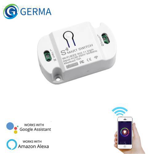 GERMA only Wifi function Receiver Mobile Phone Remote Control Switch Relay 110V 220V Smart Home Tuya App Timer Module