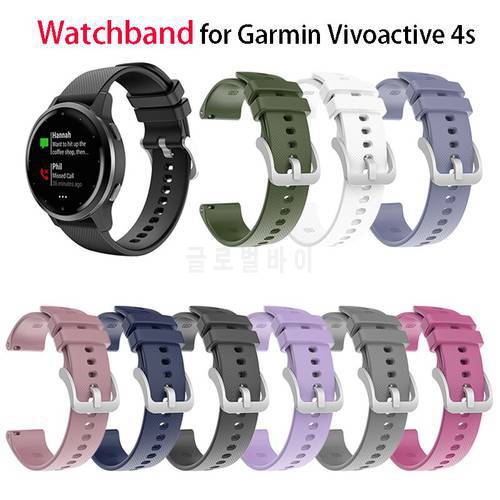Silicone For Garmin Vivoactive 4s/vivomove 3s Bracelet Wristband For Garmin Vivoactive 4s/vivomove 3s Replacement Watchband 18mm
