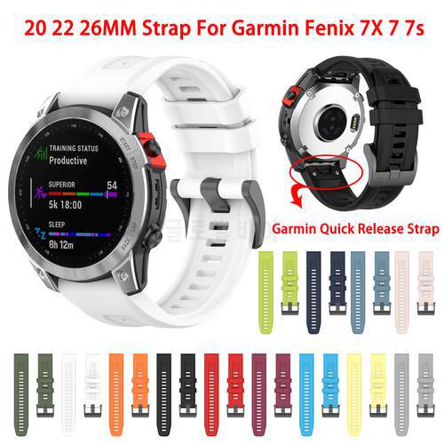 20 22 26mm Smart watch band for Garmin Fenix 7x 7 7s 6x 6 Pro 6s 5x 5 5s plus 3 3HR Smart Watch Straps Quick Release Bracelet