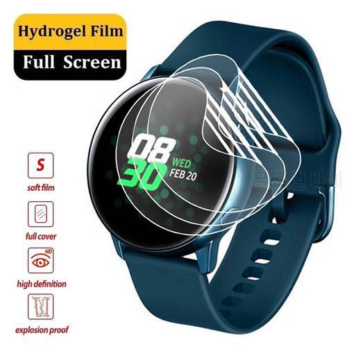 Soft Clear Hydrogel Protective Film For Samsung Galaxy Watch 3 41 42 45 46mm Geat S2 S3 Sport Screen Protectors Acitve 2 40 44mm