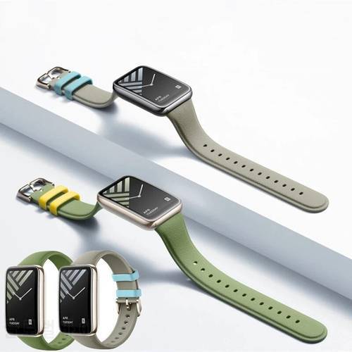 for Xiaomi Mi Band 7 Pro Silicion Strap Miband 7pro Leather Texture for Xiomi Miband7pro Wristband Bracelet 2022 Not Original