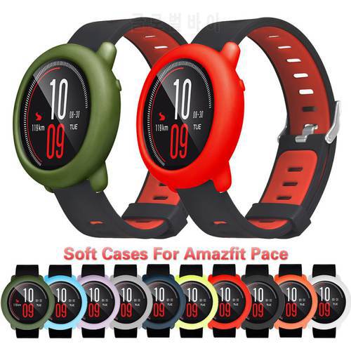 new Soft Cases For Huami Amazfit Pace Silicone Frame Watch Shell Protective Cpver For Xiaomi Smart Watch Cover Amazfit Pace
