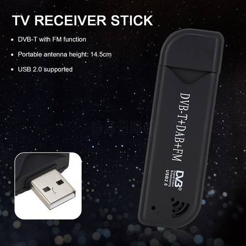 FM USB 2.0 Stick Digital TV Antenna Receiver DVB-T DAB Video Broadcasting Tuner for Household TV Watching Accessories