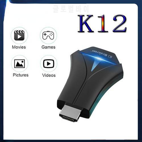 K12 TV Stick Wifi Display Receiver Airplay Miracast Anycast Airmirror Mirror Screen HDMI-Compatible Android Mirascreen Dongle