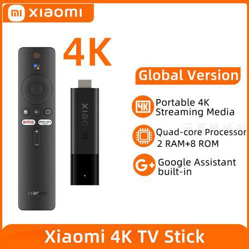 Global Version Xiaomi 4K TV Stick Quad Core 2GB RAM 8GB ROM Bluetooth 5.0 WiFi Andriod TV Stick Google Assistant