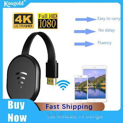 Koogold E38 Wireless Wifi Display Dongle TV Stick 1080P For Android iPhone Windows HDMI-compatible Screen Mirrori Share Anycast