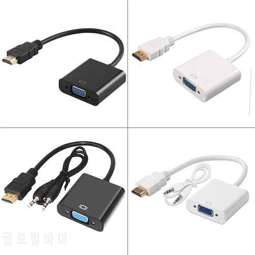 1080P HDMI-compatible to VGA Adapter Digital to Analog Converter Cable For Xbox PS4 PC Laptop TV Box to Projector Displayer HDTV