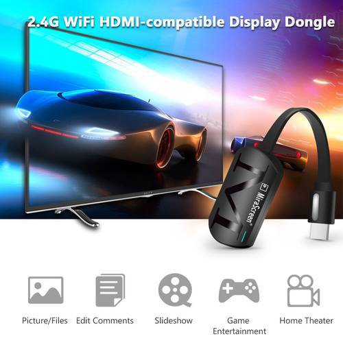 HDMI-compatible Miracast 1080P WiFi Display Dongle Cast TV Stick Airplay DLNA Screen Mirroring Share for iOS Android Phone to TV