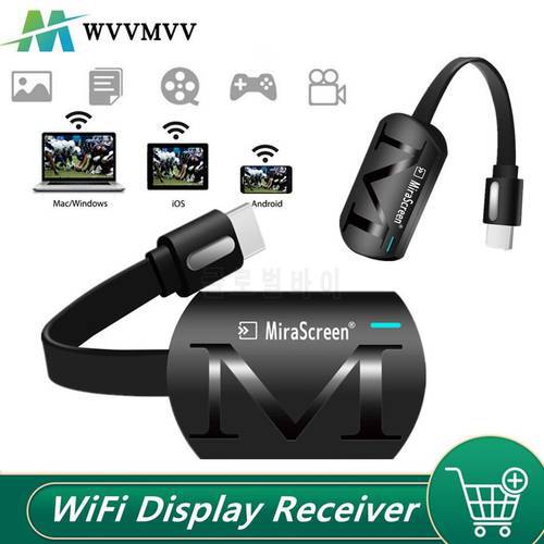 WvvMvv HD 1080P TV stick Wifi Display Receiver DLNA Miracast Airplay Mirror Screen HDMI-compatible Android IOS Mirascreen Dongle