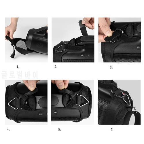 Travel Case Strap Storage Bag Carrying Belt Band Compatible with -Anker-Soundcore Motion Boom Durable PVC Epoxy Cloth Ship