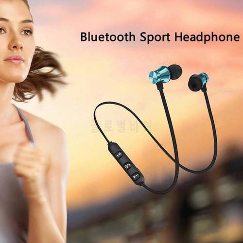 1Set XT11 Magnetic Wireless Bluetooth-compatible Earphone Stereo Sport Gaming Headphone Earbuds Neckband In-ear Headset with Mic